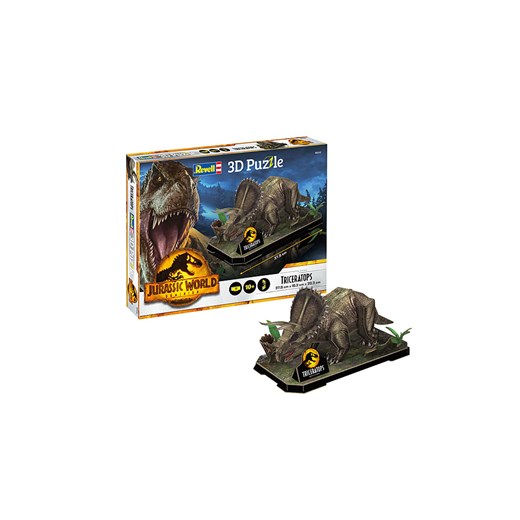 Revell 45-częściwe puzzle 3D &quot;Jurassic World Dominion - Triceratops&quot; - 10+ ze sklepu Limango Polska w kategorii Puzzle - zdjęcie 179015539