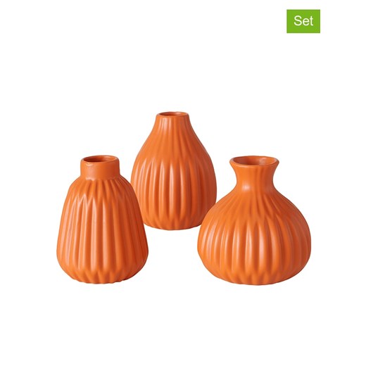 Boltze Wazony (3 szt.) &quot;Esko&quot; w kolorze pomarańczowym - wys. 12 cm ze sklepu Limango Polska w kategorii Wazony - zdjęcie 179015578