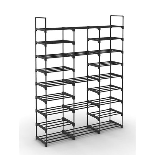 IDOMYA Essentials Regał w kolorze czarnym na buty - 127 x 157 x 31 cm ze sklepu Limango Polska w kategorii Szafy - zdjęcie 179015726