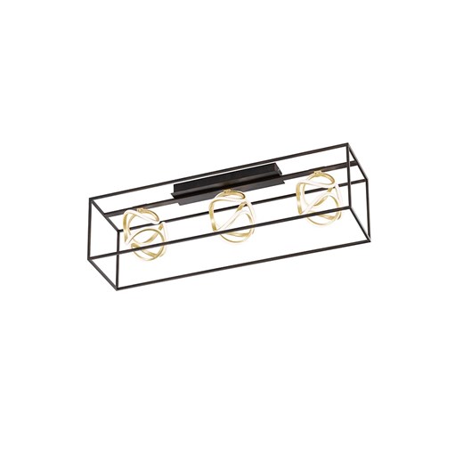FISCHER &amp; HONSEL Lampa sufitowa LED &quot;Gesa&quot; w kolorze złoto-czarnym - 108 x 31 cm ze sklepu Limango Polska w kategorii Oświetlenie - zdjęcie 179015747