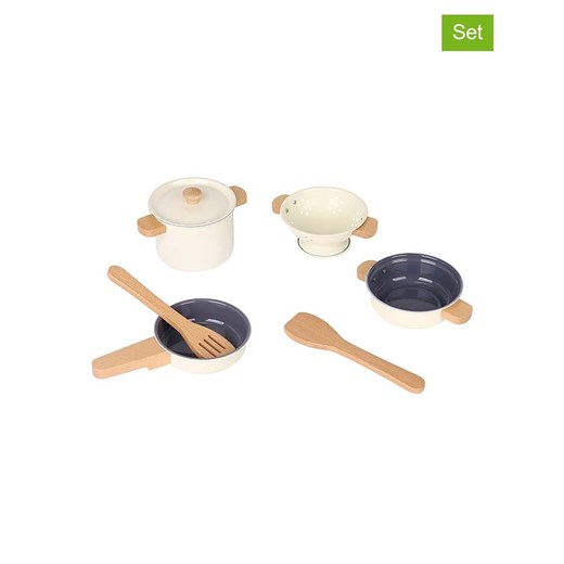 New Classic Toys 7-częściowy zestaw do gotowania w kolorze biało-czarnym - 2+ ze sklepu Limango Polska w kategorii Zabawki - zdjęcie 179015986