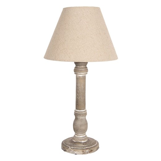 Clayre &amp; Eef Lampa stołowa w kolorze beżowo-brązowym - wys. 45 x Ø 23 cm ze sklepu Limango Polska w kategorii Oświetlenie - zdjęcie 179016326