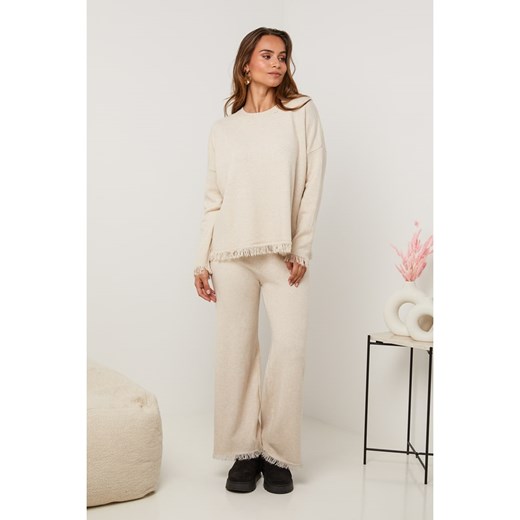 Soft Cashmere 2-częściowy zestaw w kolorze beżowym ze sklepu Limango Polska w kategorii Swetry damskie - zdjęcie 179016447