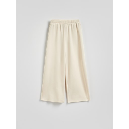 Reserved - Dresowe spodnie z modalem - jasnożółty Reserved S Reserved