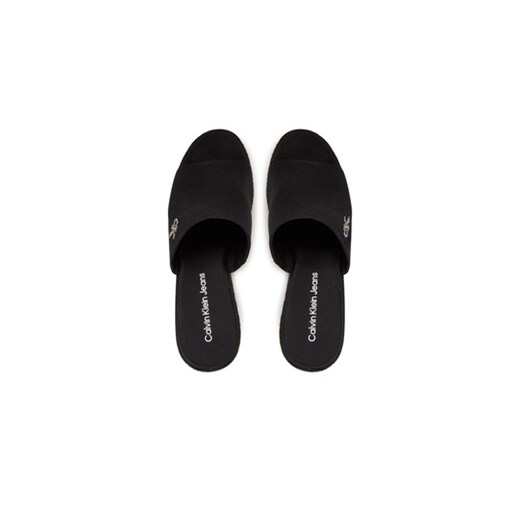 Espadryle damskie Calvin Klein z tkaniny na koturnie 