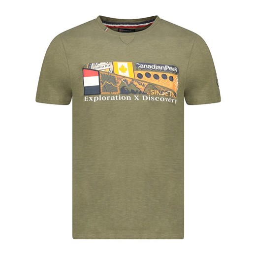 Canadian Peak Koszulka &quot;Jiveak&quot; w kolorze khaki ze sklepu Limango Polska w kategorii T-shirty męskie - zdjęcie 179025436