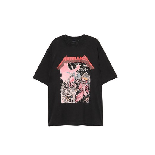 Cropp - Czarny T-shirt z efektem sprania Metallica UNISEX - czarny ze sklepu Cropp w kategorii T-shirty męskie - zdjęcie 179026876