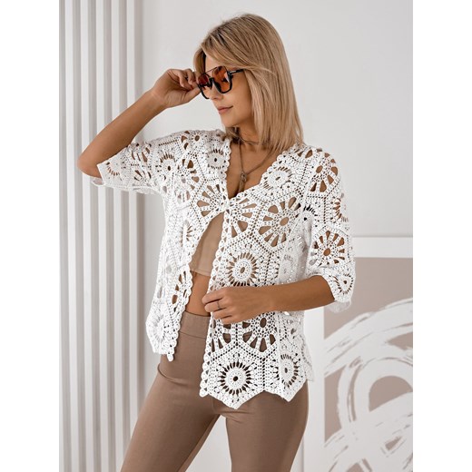 sweter brielle biały one size ze sklepu UBRA w kategorii Swetry damskie - zdjęcie 179027277