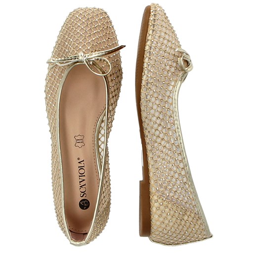 Balerinki beżowe Sca'Viola casual 