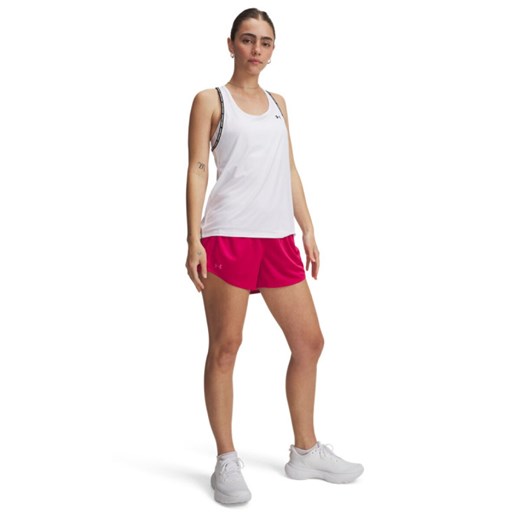 Damskie spodenki treningowe Under Armour Tech Play Up Shine Shorts - różowe ze sklepu Sportstylestory.com w kategorii Szorty - zdjęcie 179028178