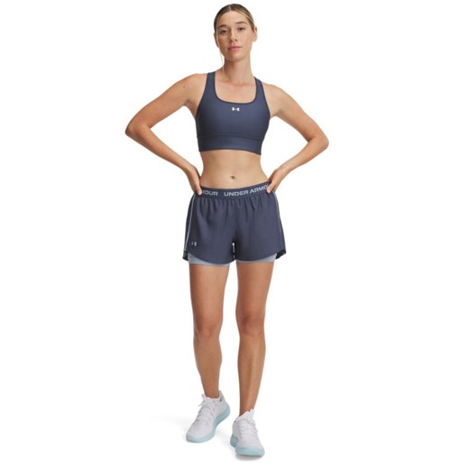 Damskie spodenki treningowe Under Armour Tech Play Up 2in1 Shorts - granatowe ze sklepu Sportstylestory.com w kategorii Szorty - zdjęcie 179028187
