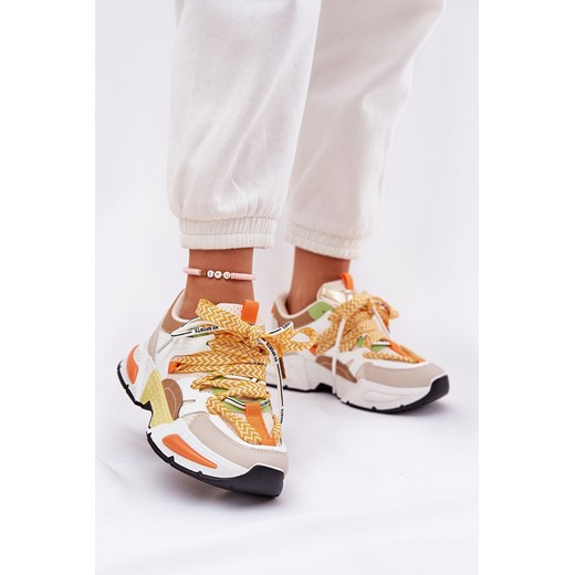 Buty sportowe Sneakersy Z Podwójnym Sznurowaniem Damskie Multikolor Efobell ze sklepu ZAZOO w kategorii Buty sportowe damskie - zdjęcie 179028678