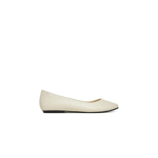 Calvin Klein Baleriny Flat Mary Jane - Lth HW0HW02341 Écru ze sklepu MODIVO w kategorii Balerinki - zdjęcie 179029599