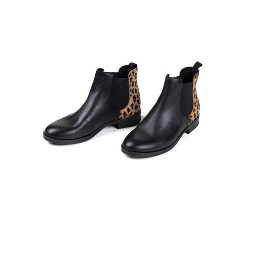 Botki Anna Morellini bez zapięcia czarne casual