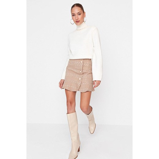 trendyol Spódnica w kolorze jasnobrązowym Trendyol 38 wyprzedaż Limango Polska