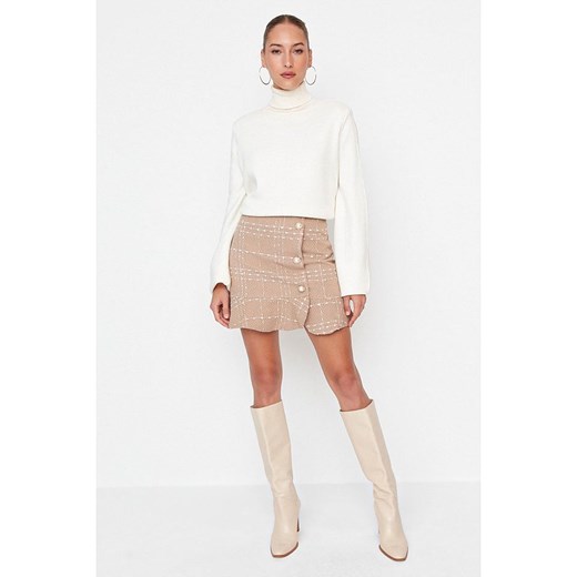 trendyol Spódnica w kolorze jasnobrązowym Trendyol 38 wyprzedaż Limango Polska
