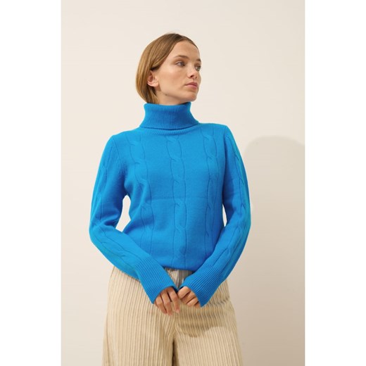 Just Cashmere Kaszmirowy golf &quot;Estelle&quot; w kolorze niebieskim ze sklepu Limango Polska w kategorii Swetry damskie - zdjęcie 179032175