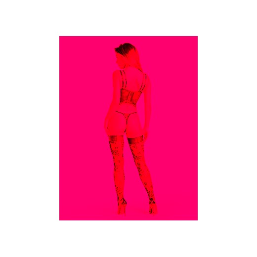 Hunkemöller Pończochy Coco Fishnet 301626 Czarny Hunkemöller L_XL MODIVO