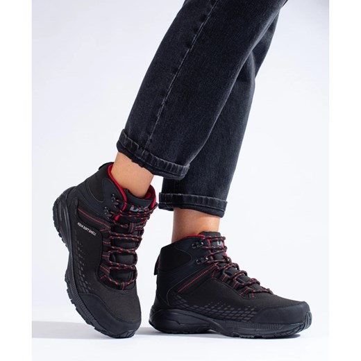 Wysokie damskie buty trekkingowe DK czarne ze sklepu ButyModne.pl w kategorii Buty trekkingowe damskie - zdjęcie 179033807