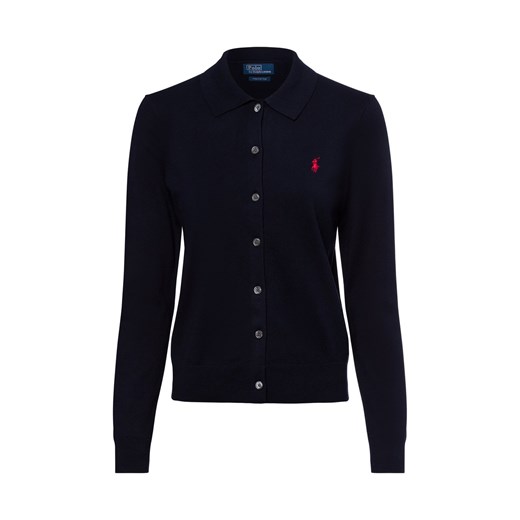 Polo Ralph Lauren Kardigan damski Kobiety Bawełna granatowy jednolity ze sklepu vangraaf w kategorii Swetry damskie - zdjęcie 179034796
