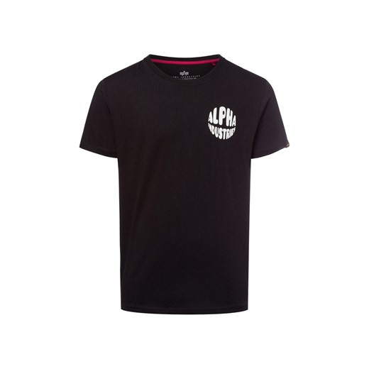 Alpha Industries Koszulka męska Mężczyźni Bawełna czarny nadruk ze sklepu vangraaf w kategorii T-shirty męskie - zdjęcie 179034805