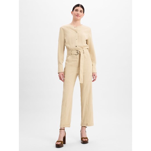 BOSS Orange Kombinezon damski - C_Daiyla-C Kobiety piaskowy jednolity ze sklepu vangraaf w kategorii Kombinezony damskie - zdjęcie 179034819