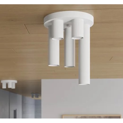 Pięciopunktowa biała lampa sufitowa - M093-Buenis Lumes One Size Edinos.pl