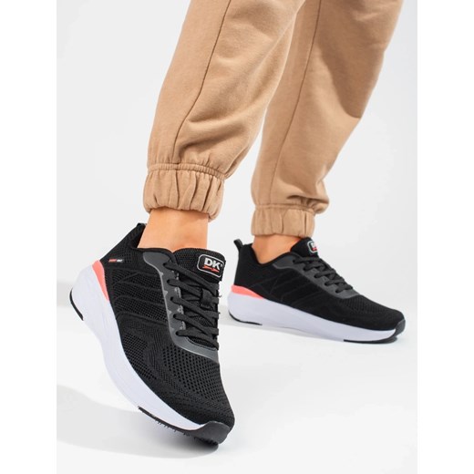 Buty sportowe damskie materiałowe DK czarne ze sklepu ButyModne.pl w kategorii Buty sportowe damskie - zdjęcie 179038807