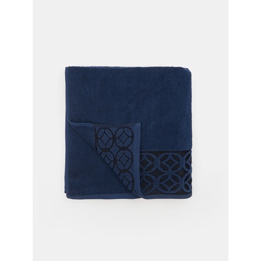 Sinsay - Ręcznik bawełniany - granatowy Sinsay One Size Sinsay