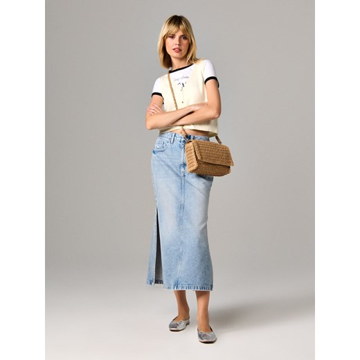 Spódnica Sinsay bawełniana casual midi 