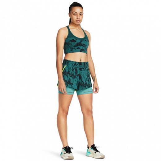 Damskie spodenki treningowe Under Armour Project Rock Flex St Pt - zielone ze sklepu Sportstylestory.com w kategorii Szorty - zdjęcie 179040685
