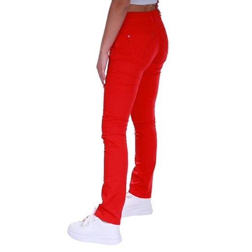 Czerwone jeansowe spodnie damskie /H2 K65 UB781A G180/ S-36 wyprzedaż Pantofelek24.pl
