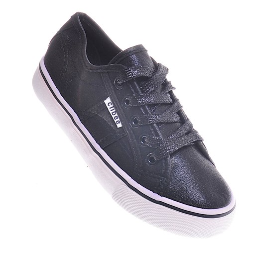 Sznurowane czarne trampki slip on /B5-1 11711 T191/ ze sklepu Pantofelek24.pl w kategorii Trampki dziecięce - zdjęcie 179041117