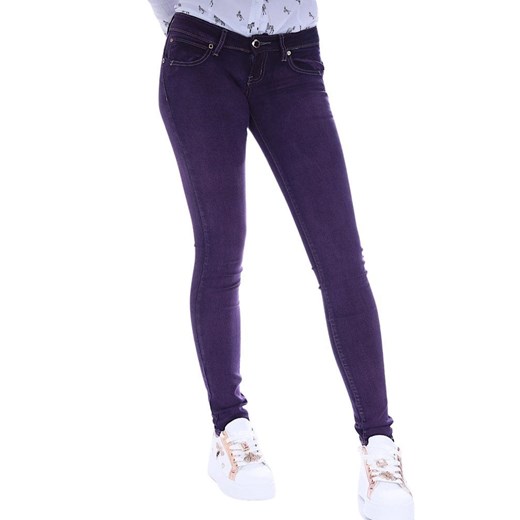 Fioletowe jeansowe spodnie damskie /H2 UB837 S4/ ze sklepu Pantofelek24.pl w kategorii Jeansy damskie - zdjęcie 179043247