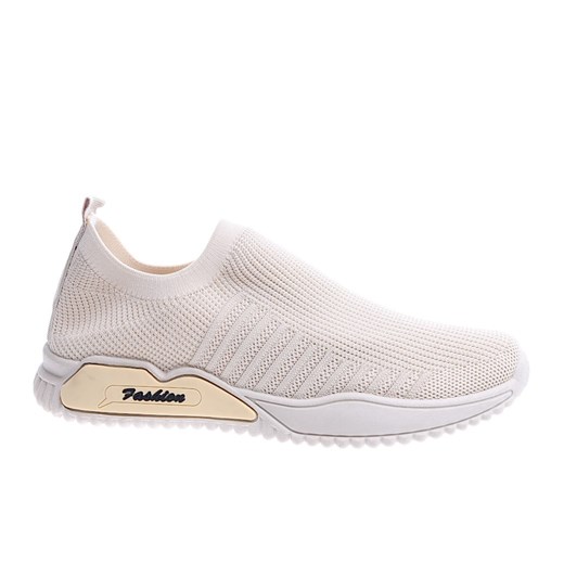 Wsuwane beżowe męskie buty sportowe /G5 -1 14151 S237 ze sklepu Pantofelek24.pl w kategorii Buty sportowe męskie - zdjęcie 179043905