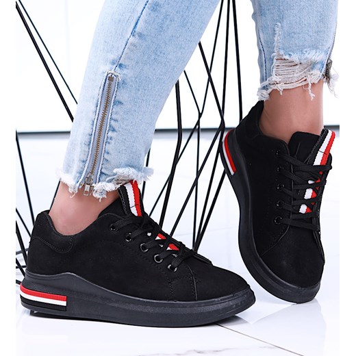 Czarne sportowe buty damskie /F4-3 15759 T396/ ze sklepu Pantofelek24.pl w kategorii Buty sportowe damskie - zdjęcie 179044119