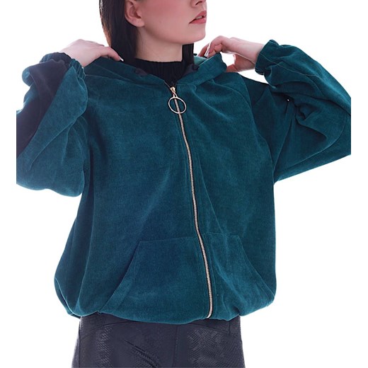 Casualowa bluza oversize Zielona /H UB27 S331/ ze sklepu Pantofelek24.pl w kategorii Bluzy damskie - zdjęcie 179044186