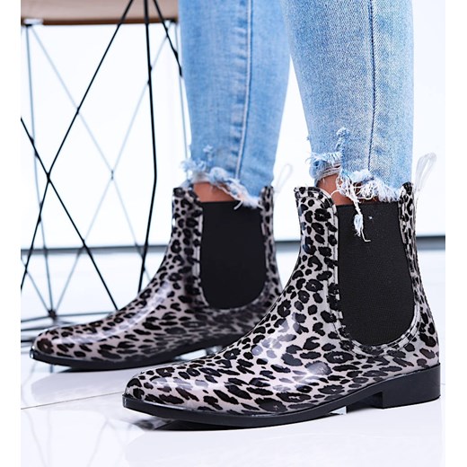 Klasyczne krótkie kalosze gumowce sztyblety Rain Chic /F9-1 15846 T390/ ze sklepu Pantofelek24.pl w kategorii Kalosze damskie - zdjęcie 179044356