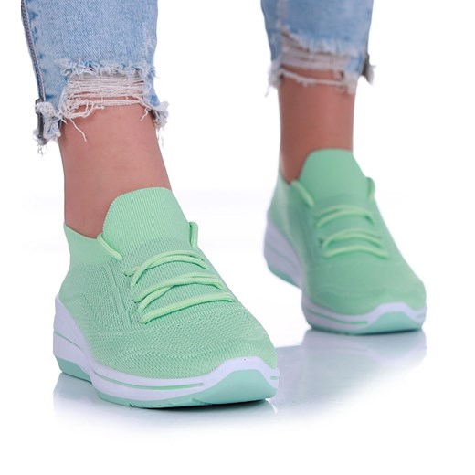 Zielone wsuwane buty sportowe /H2 17267 W101/ ze sklepu Pantofelek24.pl w kategorii Buty sportowe damskie - zdjęcie 179044645