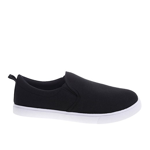 Wsuwane czarne męskie trampki slip on /B4-3 17175 T284/ ze sklepu Pantofelek24.pl w kategorii Trampki męskie - zdjęcie 179044839