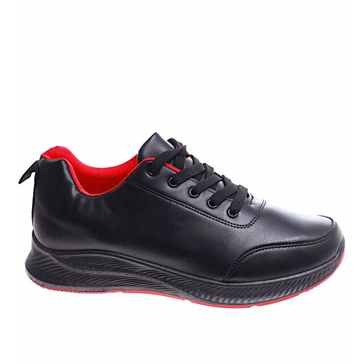 Czarno czerwone męskie buty sportowe /E8-1 16655 S390/ ze sklepu Pantofelek24.pl w kategorii Buty sportowe męskie - zdjęcie 179045889
