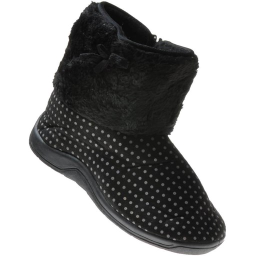 Domowe buty kapcie dla dzieci Czarne /E2-1 6866 S096/ ze sklepu Pantofelek24.pl w kategorii Kapcie dziecięce - zdjęcie 179046186