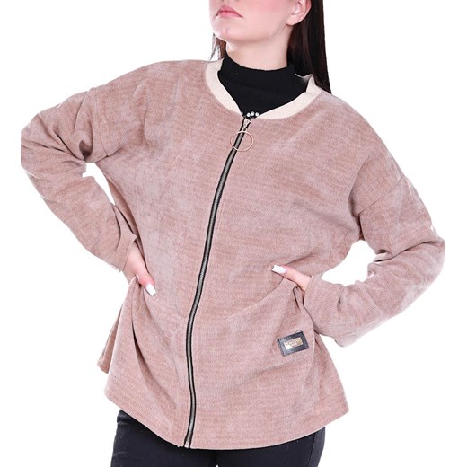 Rozpinana ciemno beżowa bluza damska /H UB801 S331/ ze sklepu Pantofelek24.pl w kategorii Bluzy damskie - zdjęcie 179047597
