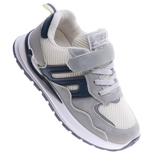 Szaro granatowe dziecięce buty sportowe sneakersy /A8-2 16818 T382/ 37 Pantofelek24.pl