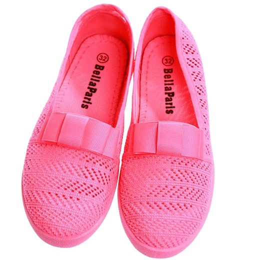Fuksjowe ażurowe balerinki dziewczęce /B8-2 8841 T7/ ze sklepu Pantofelek24.pl w kategorii Trampki dziecięce - zdjęcie 179049617