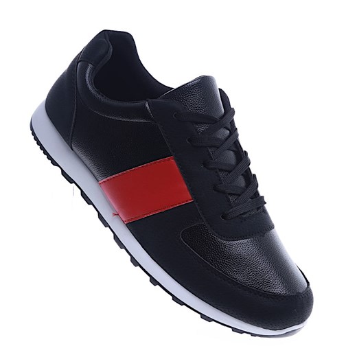 Sznurowane czarne buty męskie /F6-3 13774 T343/ ze sklepu Pantofelek24.pl w kategorii Trampki męskie - zdjęcie 179050139