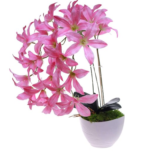 Różowy storczyk Cybidium Kompozycja kwiatowa 3 Pędy 50 cm KOMp84 S240 ze sklepu Pantofelek24.pl w kategorii Dekoracje - zdjęcie 179050638