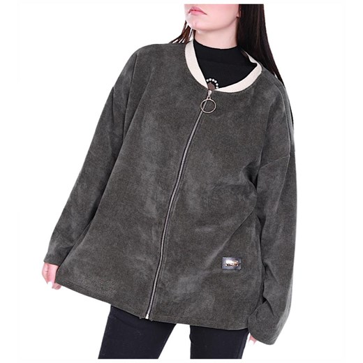 Rozpinana ciemno zielona bluza damska /H UB800 S331/ ze sklepu Pantofelek24.pl w kategorii Bluzy damskie - zdjęcie 179052145