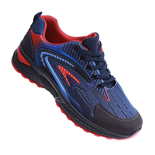 Granatowe męskie buty sportowe /A9-1 14670 T346/ ze sklepu Pantofelek24.pl w kategorii Buty sportowe męskie - zdjęcie 179052297