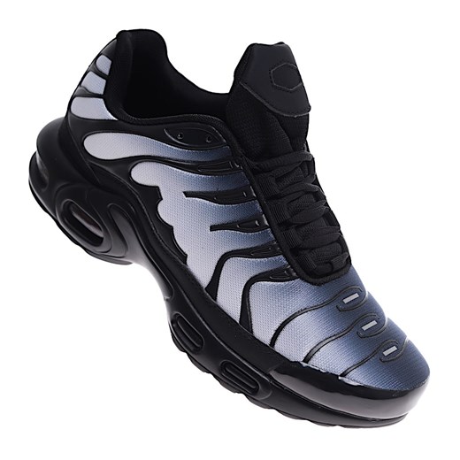 Czarno białe sznurowane męskie buty sportowe /B5-2 16671 T740/ ze sklepu Pantofelek24.pl w kategorii Trampki męskie - zdjęcie 179053856